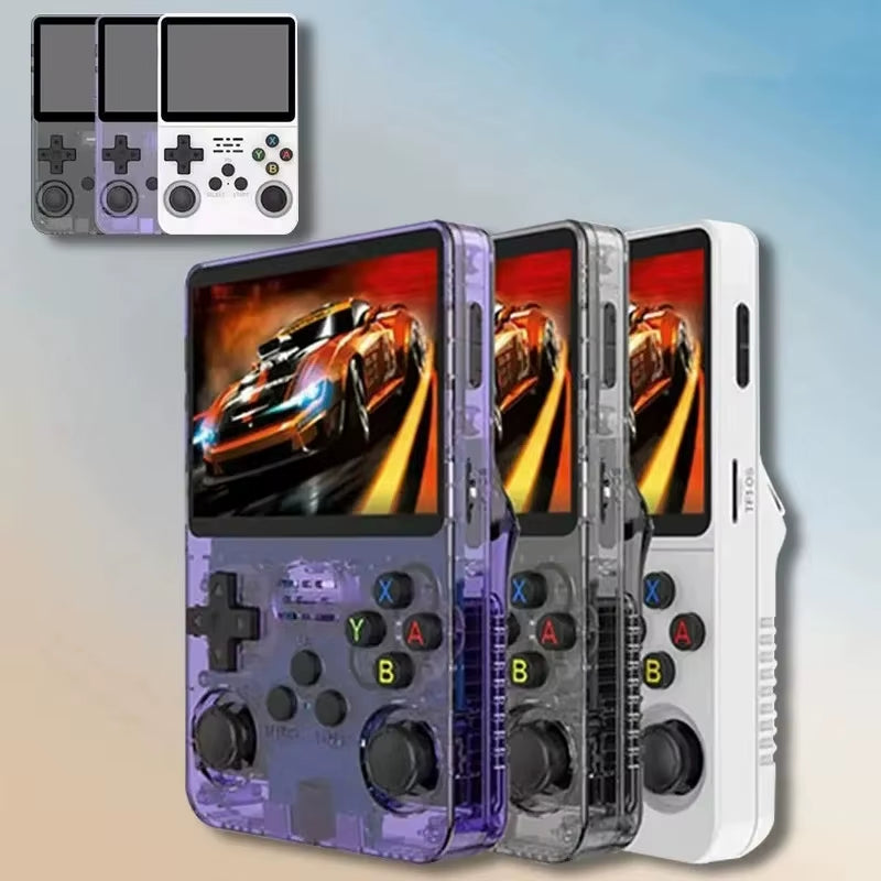 NEW R36S Retro Handheld Video Game Console Linux System 3.5-Inch IPS Screen Mini Portable Handheld Video Player 64GB 15000 Games