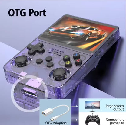 NEW R36S Retro Handheld Video Game Console Linux System 3.5-Inch IPS Screen Mini Portable Handheld Video Player 64GB 15000 Games