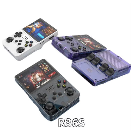 NEW R36S Retro Handheld Video Game Console Linux System 3.5-Inch IPS Screen Mini Portable Handheld Video Player 64GB 15000 Games